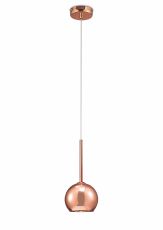 Regina Single Pendant 1 Light G9 Copper/Copper Glass