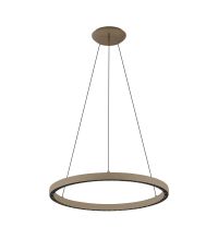 Riumar Ring Pendant 62cm 40W+15W LED, 3 Way Relay, 3000K, 3800lm, Sand Brown, 3yrs Warranty