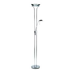 Rome Mother & Child Double Floor Lamp Polished Chrome/Opal Glass Finish (Bulbs Included)