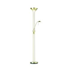 Rome Mother & Child Double Floor Lamp Satin Brass/Opal Glass Finish (No Bulbs Included) 