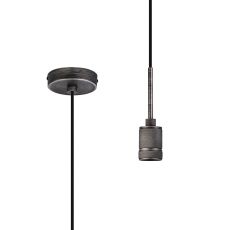 Viva 10cm Knurled Pendant Light (FRAME ONLY) 1.6m, 1 x E27, Pewter