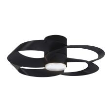 Rose 65cm 24W LED Dimmable Ceiling Light With Built-In 22W DC Reversible Fan, Remote Control 2700-5000K, 2000lm, Black