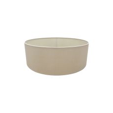 Serena Round Cylinder, 450 x 150mm Dual Faux Silk Fabric Shade, Nude Beige/Moonlight