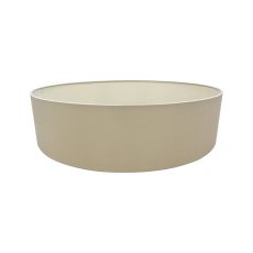 Serena Round Cylinder, 600 x 150mm Dual Faux Silk Fabric Shade, Nude Beige/Moonlight
