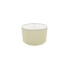 Sigma Round Cylinder, 300 x 170mm Faux Silk Fabric Shade, Ivory Pearl/White Laminate