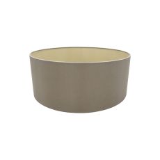 Sigma Round Cylinder, 500 x 200mm Dual Faux Silk Fabric Shade, Taupe/Gino Gold