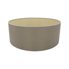 Sigma Round Cylinder, 600 x 220mm Dual Faux Silk Fabric Shade, Taupe/Gino Gold
