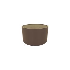 Sigma Round Cylinder, 300 x 170mm Dual Faux Silk Fabric Shade, Raw Cocoa/Grecian Bronze