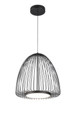 Smart 46cm Pendant, 43W LED, 3000K, 2600lm, Sand Black, 3yrs Warranty