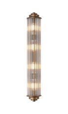 Toscano 4 Light Glass Rod Wall, G9, IP44, Bronze/Clear Glass Rods
