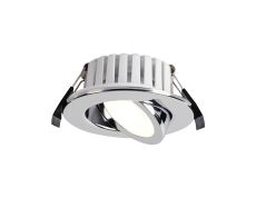 Manresa 7W, Triac Dimmable CCT LED Fire Rated Adjustable Downlight, Chrome, Cut Out: 70mm, 700lm, 60°, DRIVER INC., IP65, 5yrs Wrnty