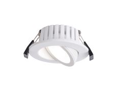 Manresa 7W, Triac Dimmable CCT LED Fire Rated Adjustable Downlight, Matt White, Cut Out: 70mm, 700lm, 60°, DRIVER INC., IP65, 5yrs Wrnty