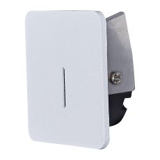 Sotavento Sqaure Wall Lamp, 3W LED, 3000K, 150lm, IP42, White, Cut Out: 48mm, 3yrs Warranty