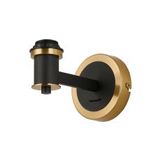 Erdi Wall Light (FRAME ONLY), 1 Light E14, Brass/Satin Black