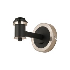 Erdi Wall Light (FRAME ONLY), 1 Light E14, Satin Nickel/Satin Black
