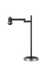 Erdi Swing Arm Table Lamp, Without Shade, 1 Light E14, Satin Nickel/Satin Black