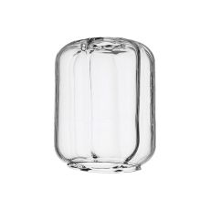 Erdi 13x16cm Striped Cylinder (A) Clear Glass Shade