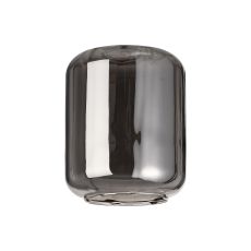 Erdi 13x16cm Striped Cylinder (A) Smoke Glass Shade