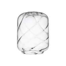 Erdi 13x16cm Twisted Cylinder (B) Clear Glass Shade