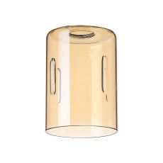 Erdi 12x16cm Uniform Dimple Cylinder (C) Amber Glass Shade