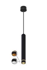 Split 6.5cm Pendant, 1 Light 35mm GU10 (GU11) (Not Included), Black