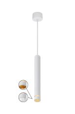 Split 6.5cm Pendant, 1 Light 35mm GU10 (GU11) (Not Included), White