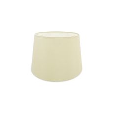 Sutton Dual Mount Round Empire, 320/400 x 260mm Faux Silk Fabric Shade, Ivory Pearl/White Laminate
