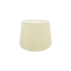Sutton Dual Mount Round Empire, 320/400 x 260mm Faux Silk Fabric Shade, Ivory Pearl/White Laminate