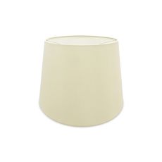 Sutton Dual Mount Round Empire, 350/450 x 280mm Faux Silk Fabric Shade, Ivory Pearl/White Laminate