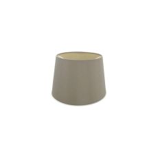 Sutton Dual Mount Round Empire, 240/300 x 200mm Dual Faux Silk Fabric Shade, Taupe/Gino Gold