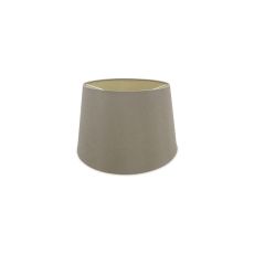 Sutton Dual Mount Round Empire, 280/350 x 220mm Dual Faux Silk Fabric Shade, Taupe/Gino Gold