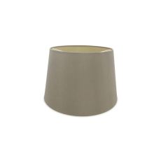 Sutton Dual Mount Round Empire, 320/400 x 260mm Dual Faux Silk Fabric Shade, Taupe/Gino Gold