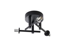 Gana 28cm Semi Flush Ceiling (FRAME ONLY) Round, 3 Light G9, IP44, Satin Black
