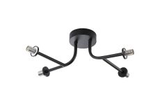 Gana Linear Semi Flush Ceiling (FRAME ONLY), 4 Light G9, IP44, Satin Black
