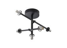 Gana Semi Flush Ceiling (FRAME ONLY) Tiered Adjustable Arms, 5 Light G9, IP44, Satin Black
