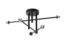 Gana Semi Flush Ceiling (FRAME ONLY) Tiered, 6 Light G9, IP44, Satin Black