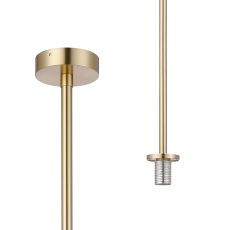 Gana 8cm Telescopic Pendant Kit (FRAME ONLY), 1 Light G9, IP44, Brass Gold