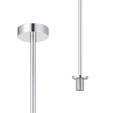Gana 8cm Telescopic Pendant Kit (FRAME ONLY), 1 Light G9, IP44, Polished Chrome