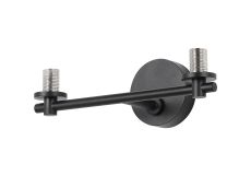 Gana Short Arm Wall Light (FRAME ONLY), 2 Light G9, IP44, Satin Black