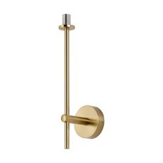 Gana Tall Arm Wall Light (FRAME ONLY), 1 Light G9, IP44, Brass Gold