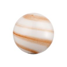 Gana 12cm Round Marble Effect Glass Shade (C), White / Brown