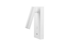 Tarifa III Switched Wall/Reading Light Adjustable With USB-C Socket, 3W LED, 3000K, 210lm, Switched, White, 3yrs Warranty