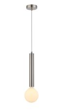 Vienta 1 Light Vertical Pendant E27, Satin Nickel