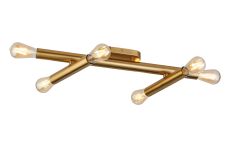 Vienta 3 Arm 6 Light Adjustable Ceiling/Wall E27, Antique Gold