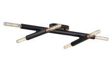 Vienta 3 Arm 6 Light Adjustable Ceiling/Wall E27, Satin Black