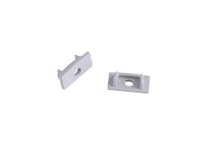 Tiras 17 x 8.5mm Grey Profile End Cap With Hole (1pc) for M7383, 3yrs Warranty