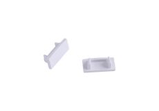 Tiras 17 x 8.5mm White Profile End Cap Without Hole (1pc) for M7381, 3yrs Warranty