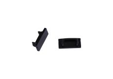 Tiras 17 x 8.5mm Black Profile End Cap Without Hole (1pc) for M7382, 3yrs Warranty