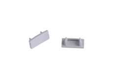 Tiras 17 x 8.5mm Grey Profile End Cap Without Hole (1pc) for M7383, 3yrs Warranty