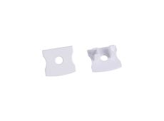 Tiras 17.3 x 15.7mm White Profile End Cap With Hole (1pc) for M7392, 3yrs Warranty